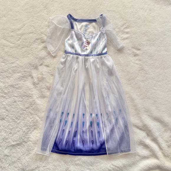 Disney Frozen Elsa Graphic Nightgown Dress Purple Sparkle Tulle Size 2T - Picture 2 of 7
